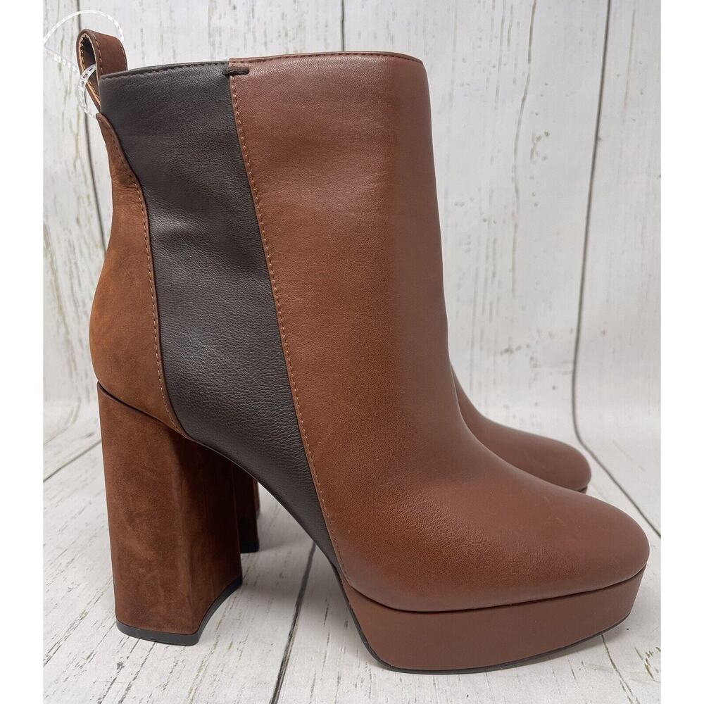 Vince Camuto Gripaula Boots Womens Size 9.5 Brown Side Zip Booties MRSP $129 - Picture 9 of 14